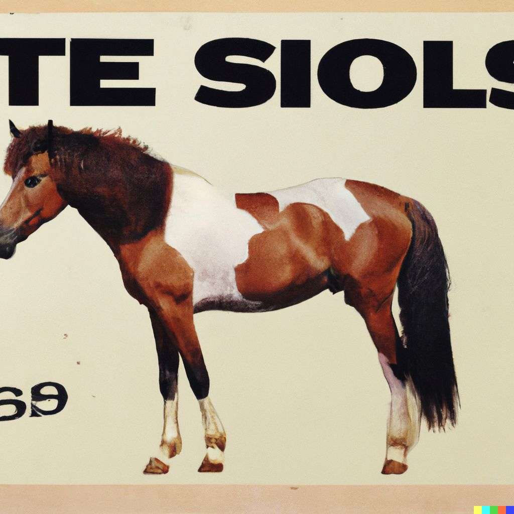a horse, advertisement from the '80s